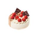 [D537] Half and Half  Cake Whole 18cm 